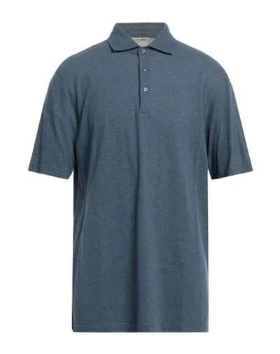 La Fileria Man Polo Shirt Navy Blue Size 48 Cotton