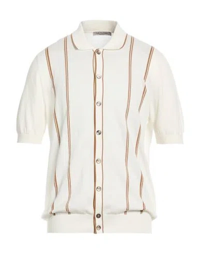 La Fileria Man Shirt Ivory Size 44 Cotton In White
