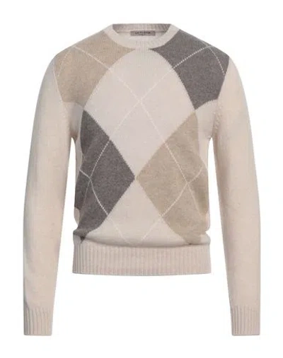 La Fileria Man Sweater Beige Size 46 Virgin Wool