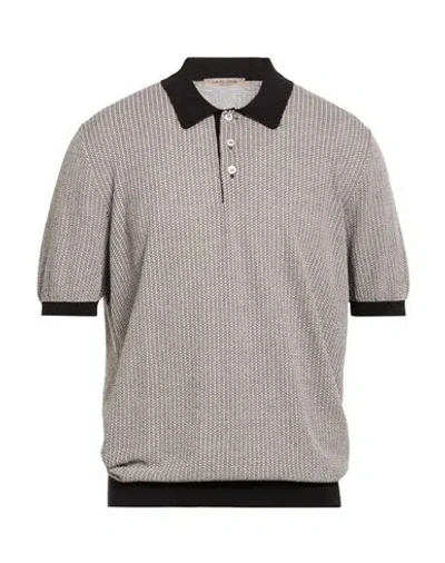 La Fileria Man Sweater Black Size 44 Cotton In Multi