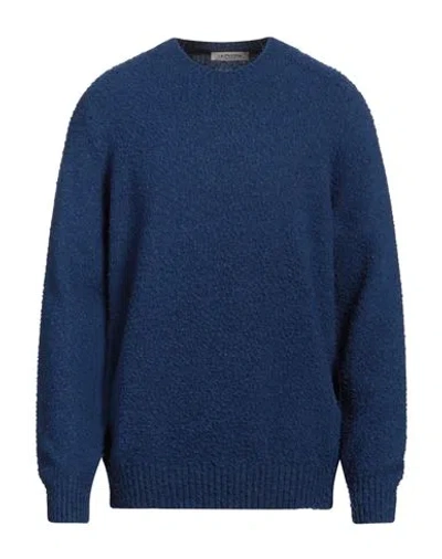 La Fileria Man Sweater Blue Size 44 Virgin Wool