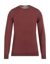 La Fileria Man Sweater Brick Red Size 46 Virgin Wool In Red