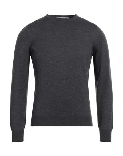La Fileria Man Sweater Charcoal Size 46 Virgin Wool