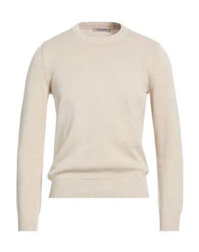 La Fileria Man Sweater Ivory Size 36 Cotton In Gray