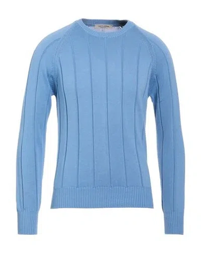 La Fileria Man Sweater Light Blue Size 44 Cotton