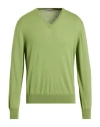 La Fileria Man Sweater Lime Green Size 44 Virgin Wool