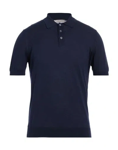 La Fileria Man Sweater Midnight Blue Size 36 Cotton