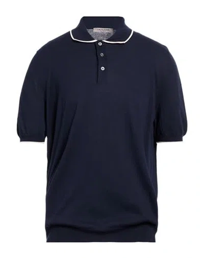 La Fileria Man Sweater Navy Size 46 Cotton In Blue
