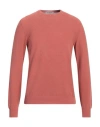 La Fileria Man Sweater Rust Size 44 Cotton In Red
