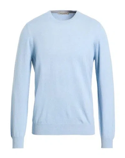 La Fileria Man Sweater Sky Blue Size 40 Virgin Wool, Cashmere, Viscose