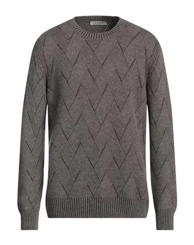 La Fileria Man Sweater Taupe Size 44 Cashmere In Gray