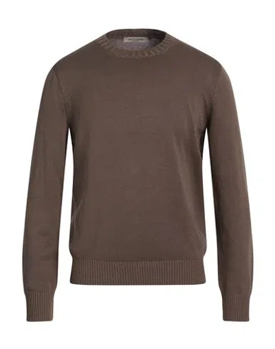 La Fileria Man Sweater Taupe Size 46 Cotton In Brown
