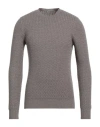 La Fileria Man Sweater Taupe Size 50 Virgin Wool In Gray