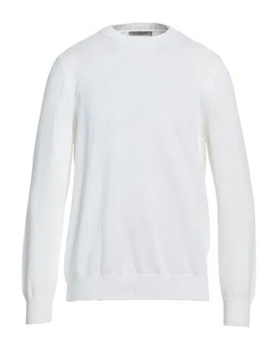 La Fileria Man Sweater White Size 50 Cotton