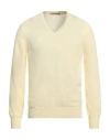 La Fileria Man Sweater Yellow Size 48 Cotton In Yellow