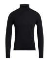 La Fileria Man Turtleneck Black Size 36 Virgin Wool In Black