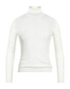 La Fileria Man Turtleneck Cream Size 32 Virgin Wool In White
