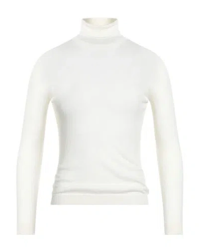 La Fileria Man Turtleneck Cream Size 32 Virgin Wool In White