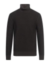 La Fileria Man Turtleneck Dark Brown Size 46 Virgin Wool