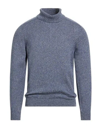La Fileria Man Turtleneck Light Blue Size 40 Silk, Cashmere, Virgin Wool