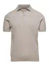 LA FILERIA BEIGE POLO SHIRT WITHOUT BUTTONS IN COTTON MAN