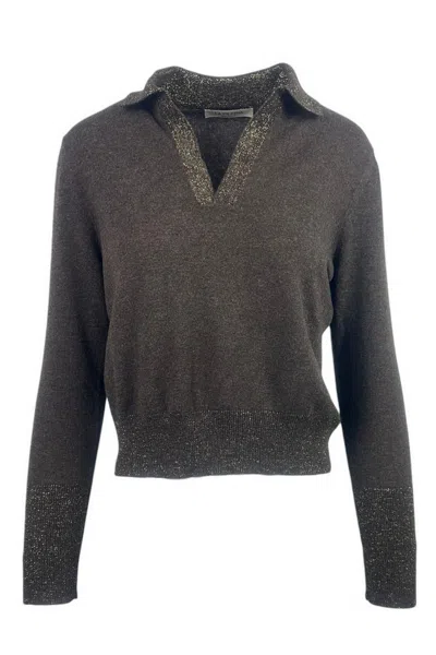 La Fileria Sweaters Brown In Gray