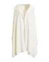 La Fileria Woman Cape Ivory Size 6 Virgin Wool, Viscose, Cashmere In White