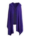 La Fileria Woman Cape Purple Size 6 Virgin Wool, Viscose, Cashmere In Purple