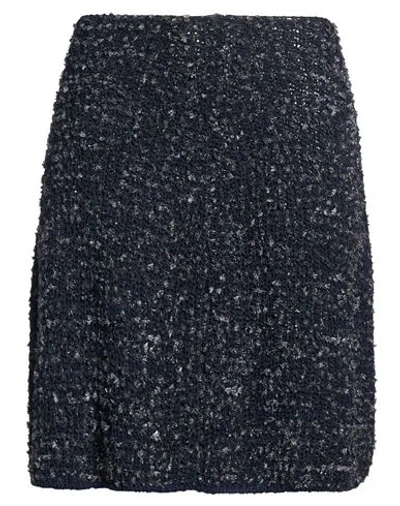 La Fileria Woman Midi Skirt Midnight Blue Size L Cotton, Polyamide, Polyester