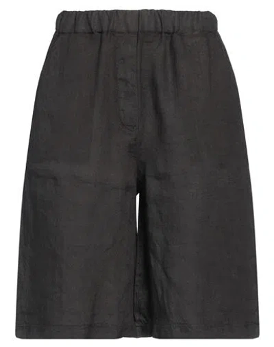 La Fileria Woman Shorts & Bermuda Shorts Black Size 4 Linen In Black
