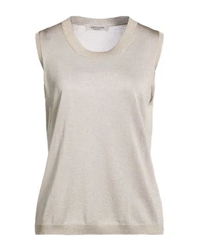 La Fileria Woman Sweater Beige Size 8 Viscose, Metallic Fiber In Neutral