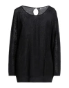 La Fileria Woman Sweater Black Size 12 Viscose, Polyamide