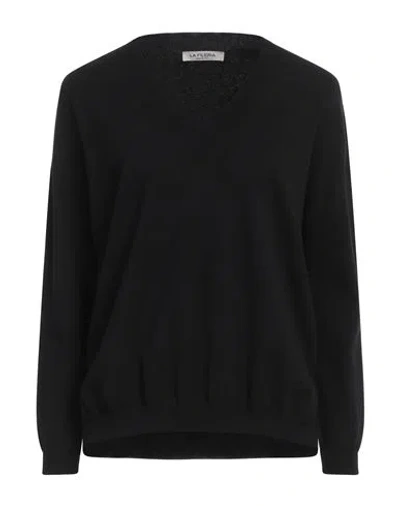La Fileria Woman Sweater Black Size 8 Viscose, Polyester