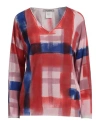 La Fileria Woman Sweater Brick Red Size 16 Cashmere In Red