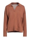 La Fileria Woman Sweater Camel Size 12 Cotton In Brown