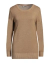 La Fileria Woman Sweater Camel Size 14 Virgin Wool In Beige