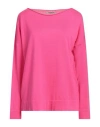 La Fileria Woman Sweater Fuchsia Size 12 Cotton In Pink