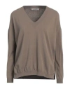 La Fileria Woman Sweater Khaki Size 8 Viscose, Polyester In Beige
