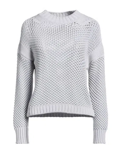 La Fileria Woman Sweater Light Grey Size 8 Cotton, Polyamide In Gray