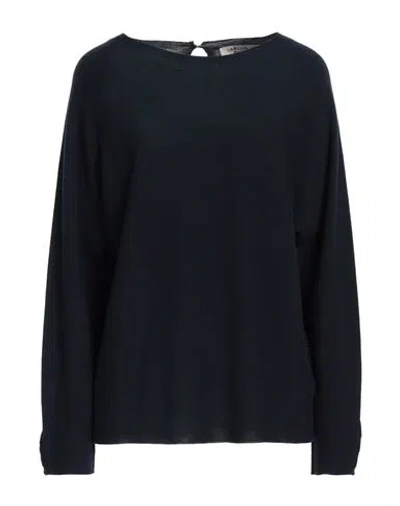 La Fileria Woman Sweater Midnight Blue Size 8 Cotton