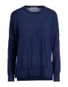 La Fileria Woman Sweater Midnight Blue Size 8 Virgin Wool In Blue