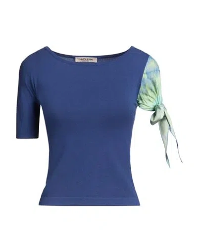 La Fileria Woman Sweater Navy Size 2 Viscose, Polyester In Blue