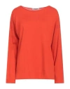 La Fileria Woman Sweater Orange Size 12 Cotton In Orange