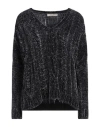 La Fileria Woman Sweater Charcoal Size 4 Viscose, Metallic Fiber, Polyamide In Grey