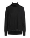 La Fileria Woman Turtleneck Black Size 4 Virgin Wool In Black