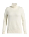 La Fileria Woman Turtleneck Ivory Size 6 Virgin Wool In Neutral