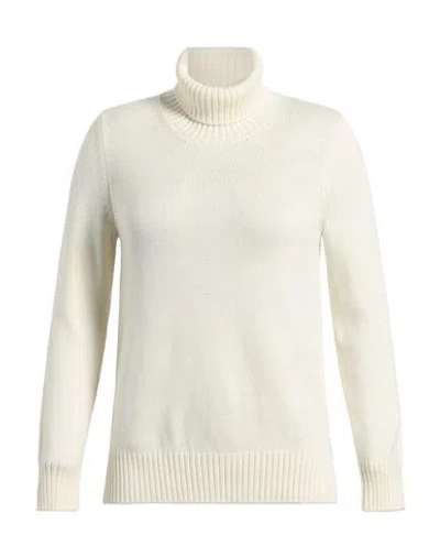 La Fileria Woman Turtleneck Ivory Size 6 Virgin Wool In Neutral