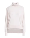 La Fileria Woman Turtleneck Light Pink Size 6 Virgin Wool In White