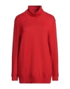 La Fileria Woman Turtleneck Red Size 16 Virgin Wool