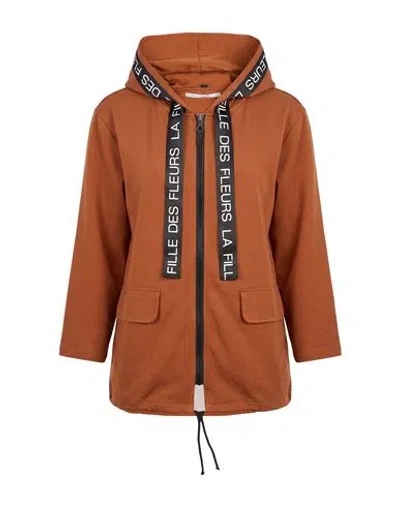 La Fille Des Fleurs Woman Jacket Tan Size 4 Polyester In Brown